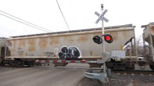 UP 8633 manifest west - Webb St. railroad crossing Loomis, CA