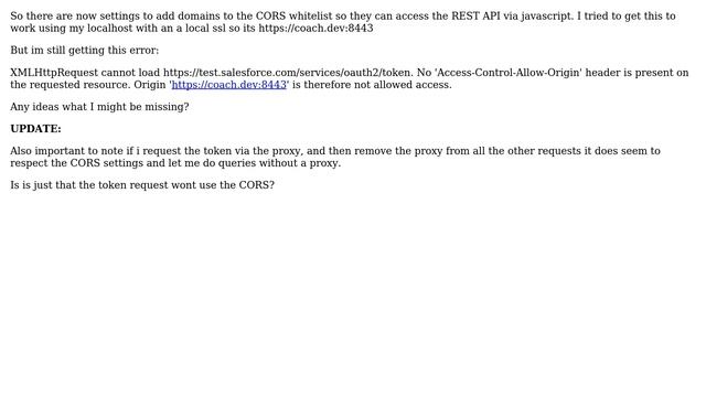 Salesforce: Why is CORS (localhost) whitelist not working for authentication? (2 Solutions!!) смотреть онлайн