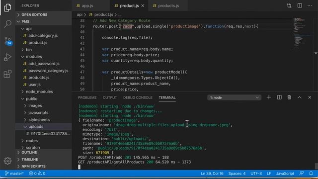 File Upload with Node.js API Using Multer Middleware | Build Node.js RESTful API in Hindi | Part-9 смотреть онлайн