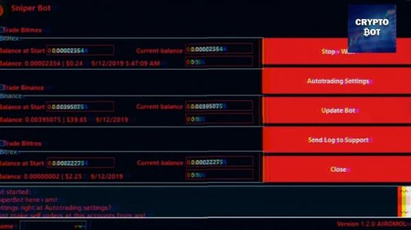 Sniper Crypto Bot - Trading Bot Binance, Bitmex and Bittrex