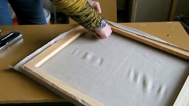 Как натянуть холст на подрамник смотреть онлайн