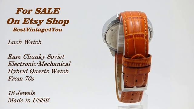 Luch Rare Chunky Soviet Electronic-Mechanical Hybrid Quartz Watch From 70s - For SALE on Etsy смотреть онлайн