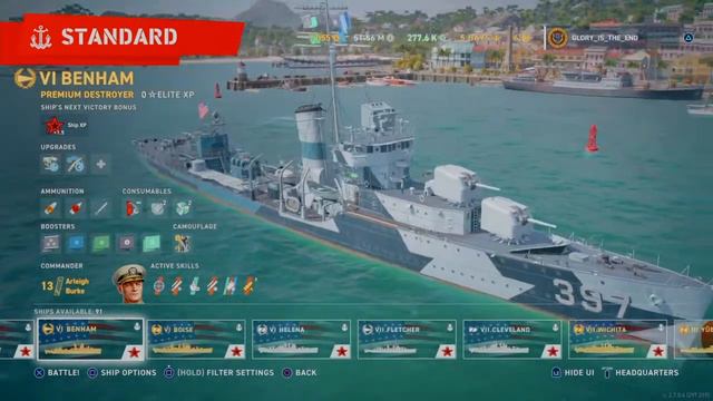 World of Warships - Unlocking the tier 6 premium destroyer : BENHAM смотреть онлайн