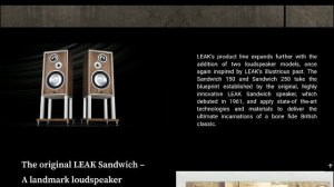 Leak Sandwich 150 & 250 Speakers Debuts drawing on the design of the firm's classic speakers