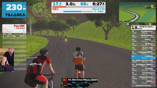 Zwift STAGE 4b: RACE LONDON— London Loop Reverse - Cat C смотреть онлайн