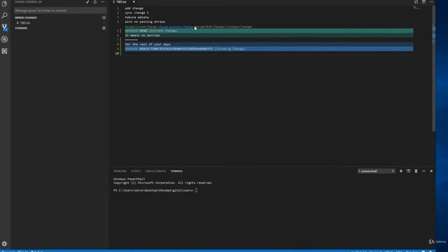 visual studio basics 15 Resolving Merge Conflicts смотреть онлайн