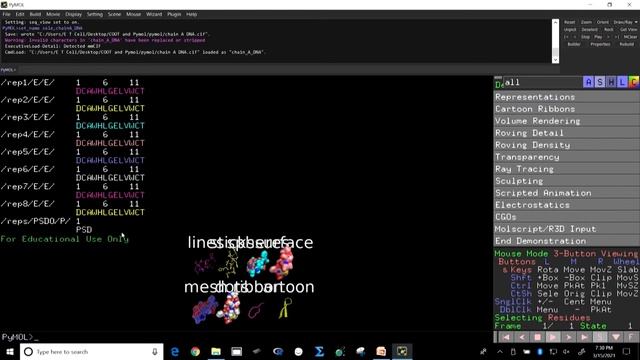 3D visualization using Pymol смотреть онлайн