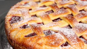 Сдобный ПИРОГ С БРУСНИКОЙ ? Пуховое тесто, много начинки и она не вытекает!