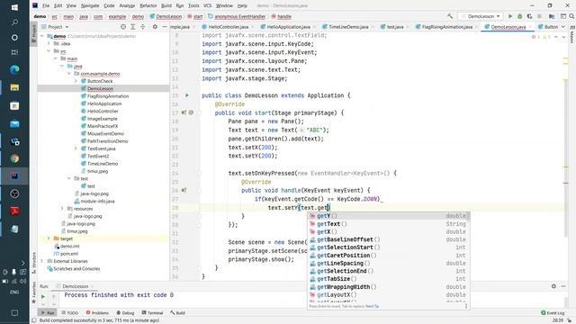 Java FX урок 21 - Text c обработчиком событий смотреть онлайн