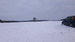 Езда по снегу с полными остановками. Honda CR-V RD1 4WD