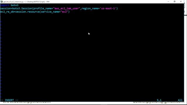 Getting list of all AWS EC2 instances of a particular region using Python boto3 resource object смотреть онлайн