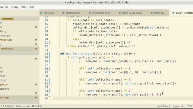 Reinforcement Learning - Lecture 7 (Policy Iteration - Programming in Python) смотреть онлайн