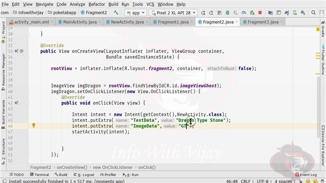 Tab Layout in Android Studio | Pokemon Tab Layout in Android | Fragment Data to New Activity Part 4 смотреть онлайн