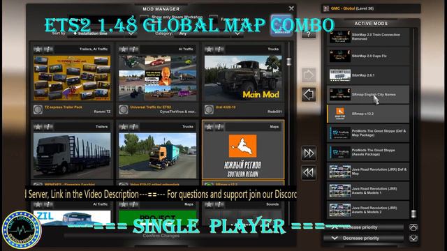 ETS2 1.48 - GMC Logistics - Global Map Combo - 22.09.2023 смотреть онлайн