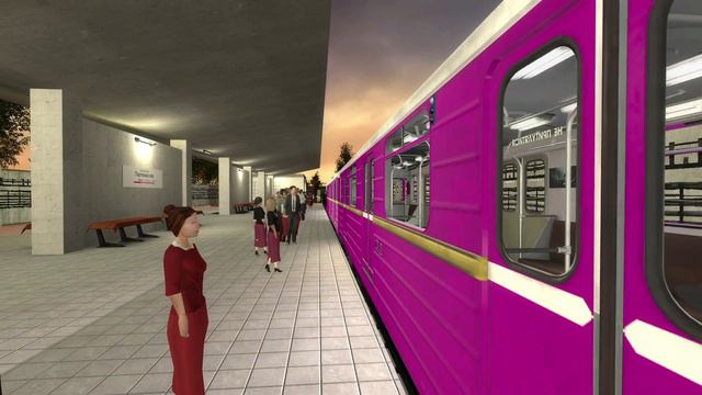Поезда на Розовой линии Метростроя! | gm_pink_line | Garry's Mod Metrostroi смотреть онлайн