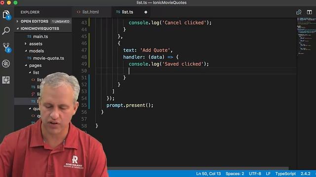 Angular with Firebase course - Ionic Movie Quotes - 04 Create Dialog смотреть онлайн