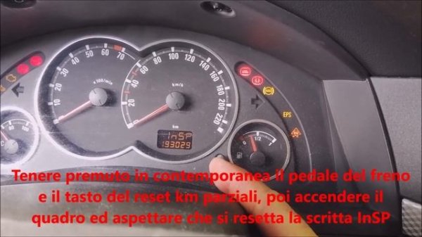 Reset InSP OPEL Meriva A