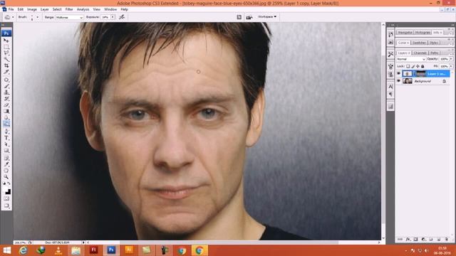 Photoshop tutorials : How to make young to old face смотреть онлайн