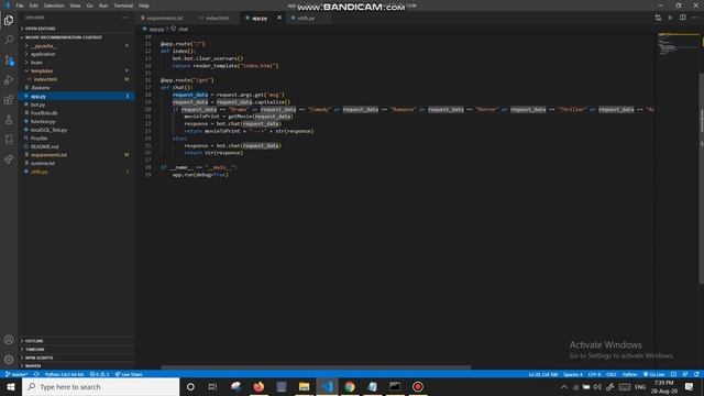 Movie Recommendation System Chatbot смотреть онлайн