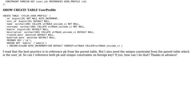 Databases: Make primary key and unique id as foriegn key смотреть онлайн