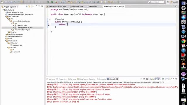 Apache TomEE and CDI (Inject) смотреть онлайн