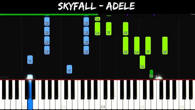 Skyfall - Adele [Piano Tutorial] | SHEET MUSIC + MIDI 🔥 смотреть онлайн