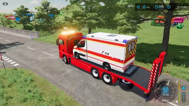 TRANSPORTING & FIRE DEPERTMANT AMBULANCE CARS GARBAGE TRUCKS CRANE TRUCKS ! FS 22 смотреть онлайн