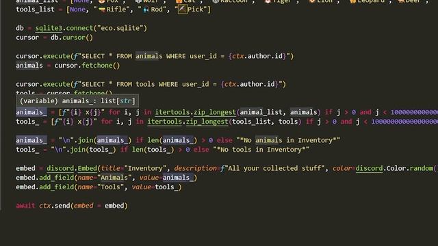 [NEW] Discord Economic Bot | Inventory & Hunting | Part 4 | Python смотреть онлайн