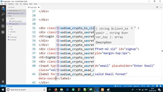 5-Login and Signup Designing for CMS in PHP | PHP tutorial in Hindi смотреть онлайн