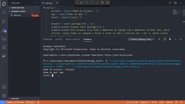 Criando um projeto Django completo com 1 comando no cmd смотреть онлайн