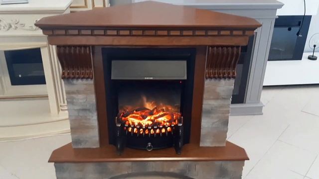 Электрокамин Прованс Классик Угловой (орех/цветной сланец) смотреть онлайн