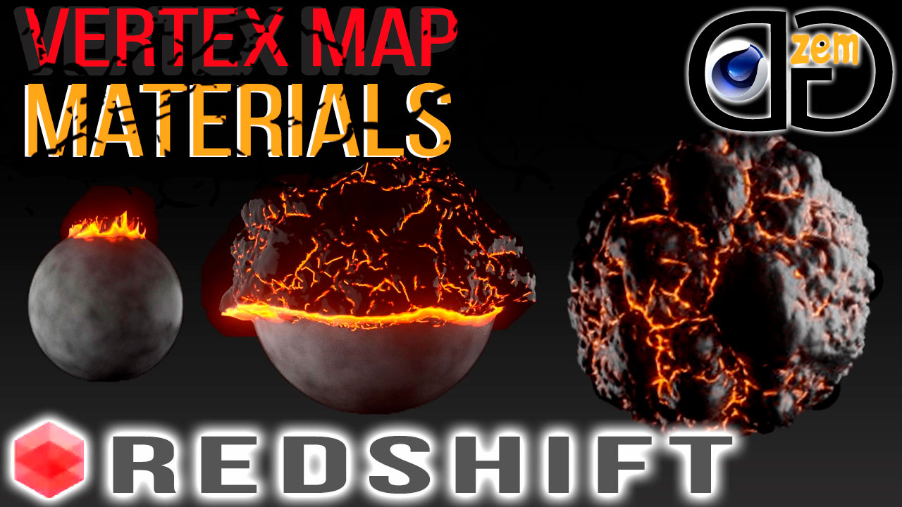 Redshift материалы в Cinema 4D. Vertex map для морфинга и анимация. смотреть онлайн