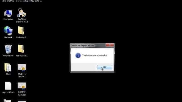 Import Your Certificate Into Windows Keystore