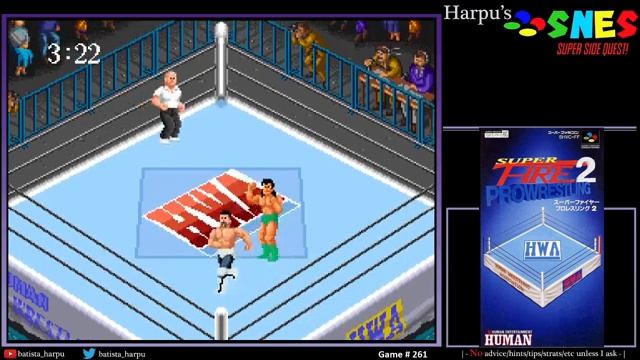 SNES Super Side Quest - Game # 261 - Super Fire Pro Wrestling 2 смотреть онлайн