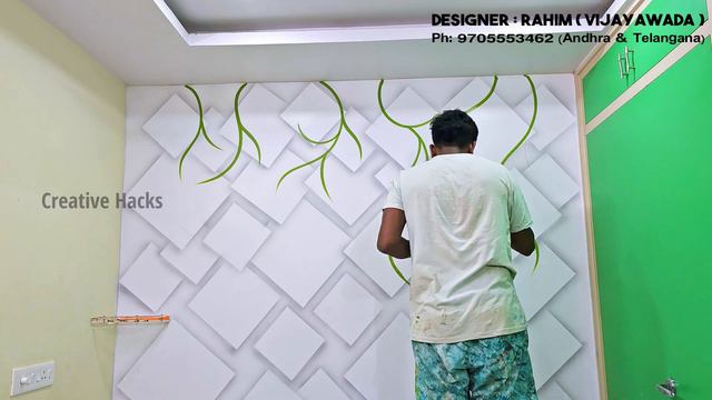 Handmade Wallpaper | Roses 3d wall painting design ideas with Spray смотреть онлайн