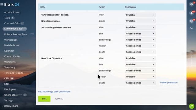 Free knowledge base - Knowledge base access permissions | Bitrix24 Knowledge Base смотреть онлайн