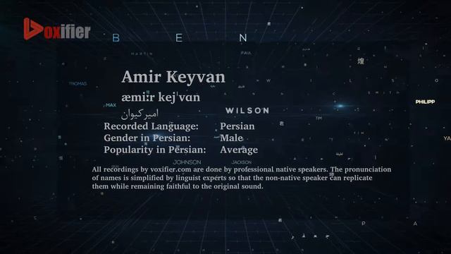 How to Pronunce Amir Keyvan (امیرکیوان) in Persian (Farsi) - Voxifier.com смотреть онлайн