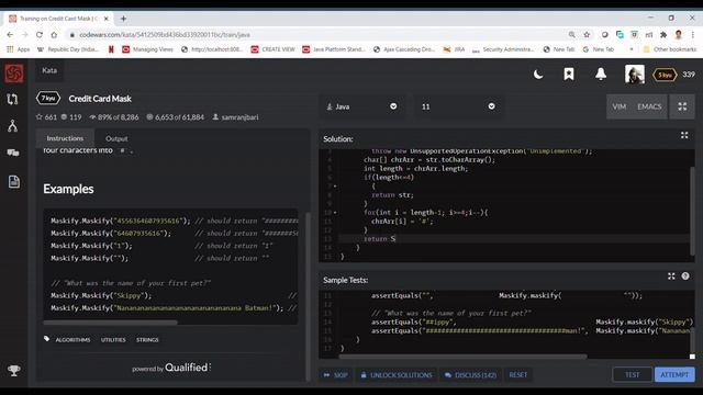 Program for masking credit card numbers having dynamic length смотреть онлайн