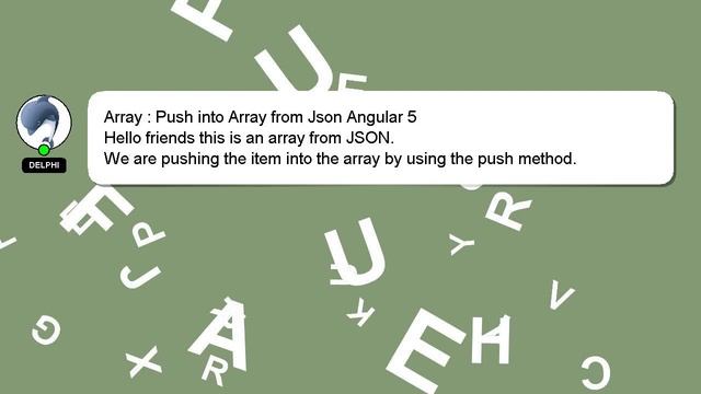 Array : Push into Array from Json Angular 5 смотреть онлайн