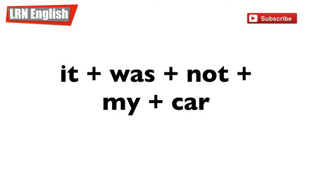 Possessive Determiners, simple past tense, Negative, Formal speech, "it was not my car" смотреть онлайн