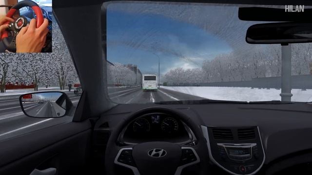 City Car Driving - Hyundai Solaris 2011 [Steering wheel gameplay] смотреть онлайн