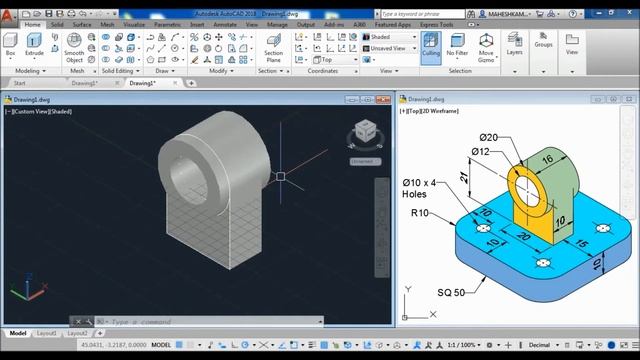 AutoCAD 3D Designing for Beginners – Basic To Advance Tutorials – Exercise 15 смотреть онлайн
