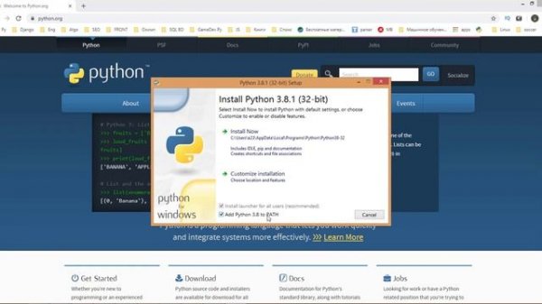Как установить Python 3 8 на Windows. How to install Python on Windows