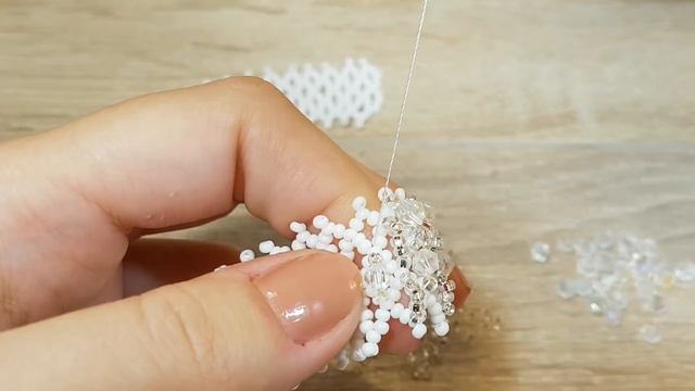 Beaded crystal necklace/Bicone necklace/Diy necklace/Beaded necklace/Колье из бисера/Колье из бусин смотреть онлайн