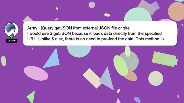 Array : jQuery getJSON from external JSON file or site смотреть онлайн