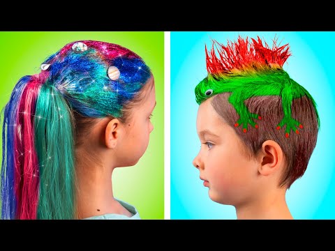 14 милых причёсок для детей за пару минут.mp4 смотреть онлайн
