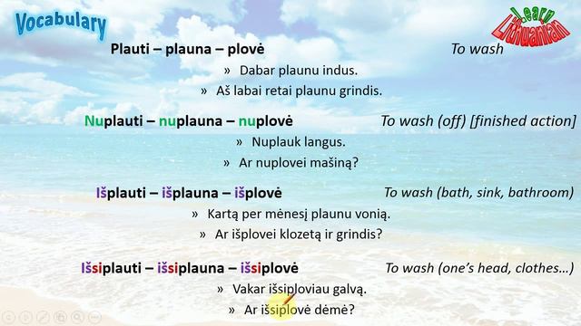 Lithuanian Vocabulary - To have a bath and a swim смотреть онлайн