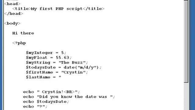 Chapter - 5 : PHP & MySQL Course 05 Intro to Variables смотреть онлайн