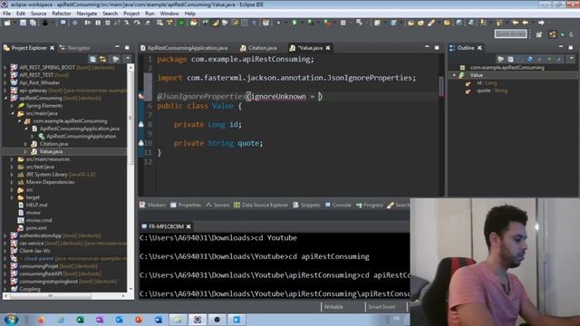 Développement informatique : Consommer un Web Service Rest avec Spring Boot смотреть онлайн