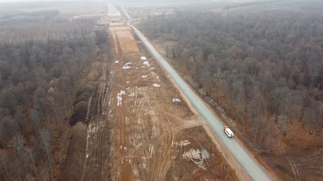 Трасса М-12. Этап 8. Развязка возле деревни имени Мулланура Вахитова. 02.11.2021 смотреть онлайн